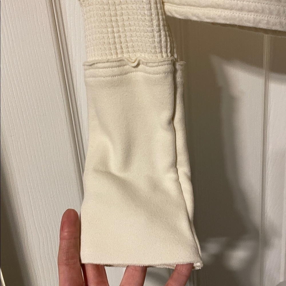 EUC Free People FP One Mason Hoodie Ivory - Picture 4 of 8